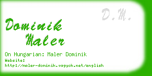 dominik maler business card